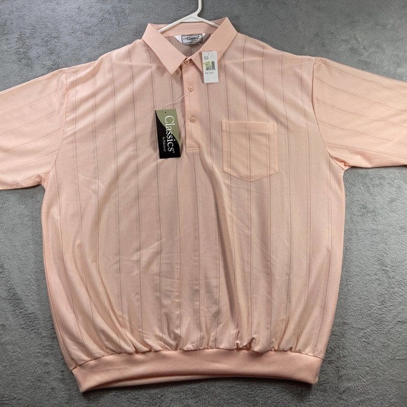 Palmland Other - Classics by Palmland Polo Shirt Men 4XLT Salmon Relaxed Fit Casual Pocket READ